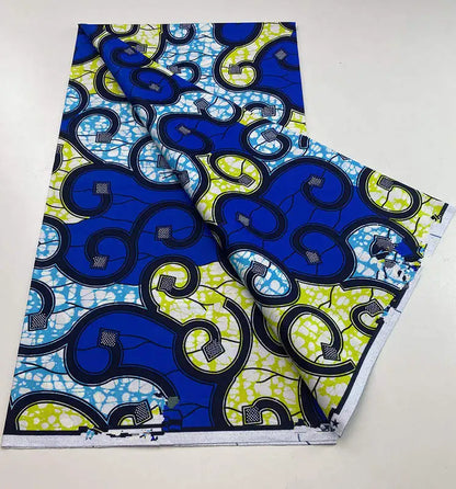 2024 6 Yards 100% Cotton Veritable Wax Pagne African Super Real Holland Wax VL Original Batik Lace Dress Dutch Loincloth - Be