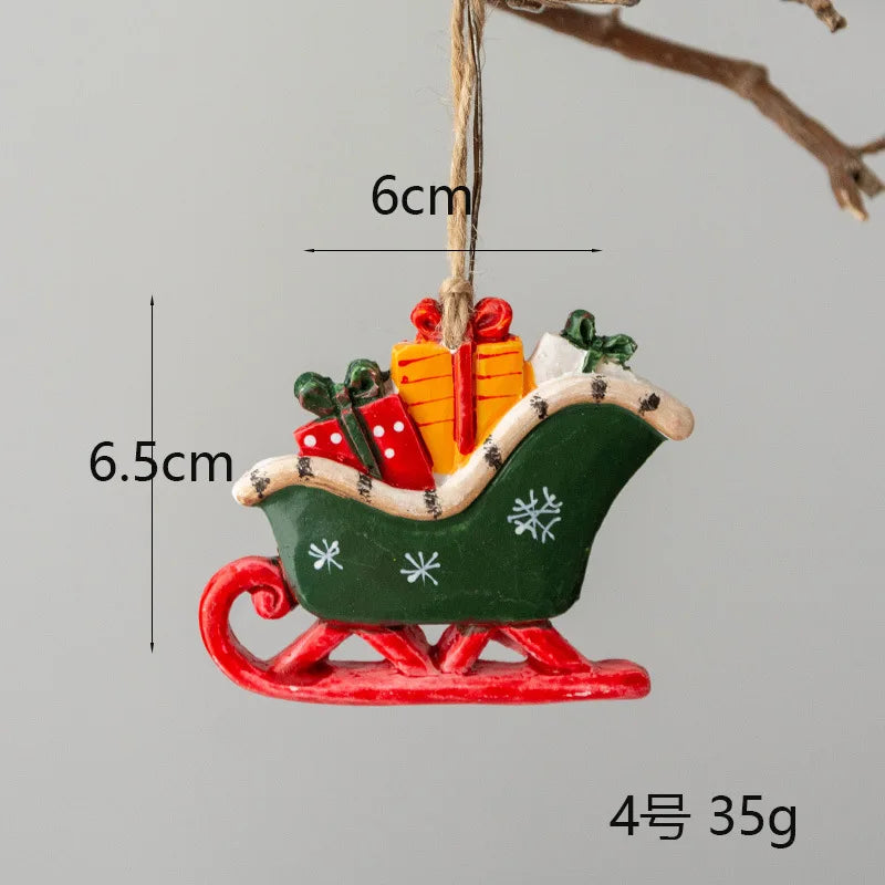 2022 Christmas Tree Decorations Christmas Resin Pendant Ornaments Home Decor DIY Kids Toys Gifts DIY Handmade Jewelry - 4