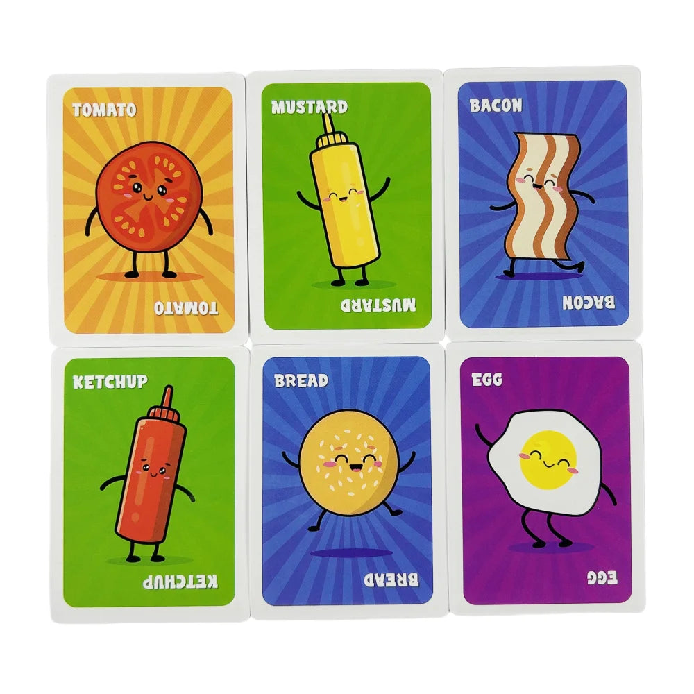 Slapburger Card Game Families Party Playing 2-6 Players Board Game Deck