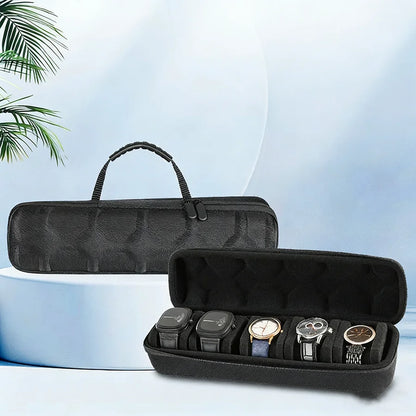 Watch Box Organizer for Men,Watch Travel Case Portable Storage Watch Display Holder for Wristwatches with anti-Move Watch