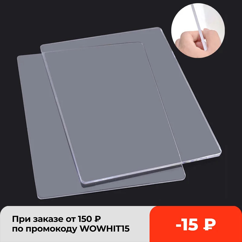 Chzimade 3mm 5mm Die Cutting Embossing Machine Durable Plastic Plates Replacement Pad Diy Die Cut Machine Plate Scrapbook Cra
