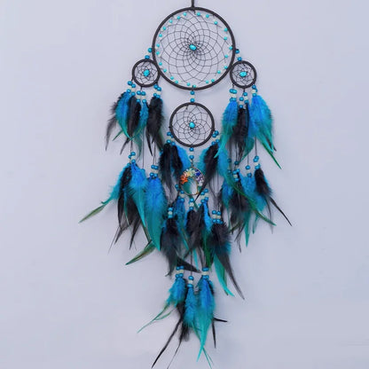 Dream Catcher Vintage Wind Chime Hanging Ornament Home Decor Indian Natural Stone Tree of Life Dream Catcher Wall Decor - 2