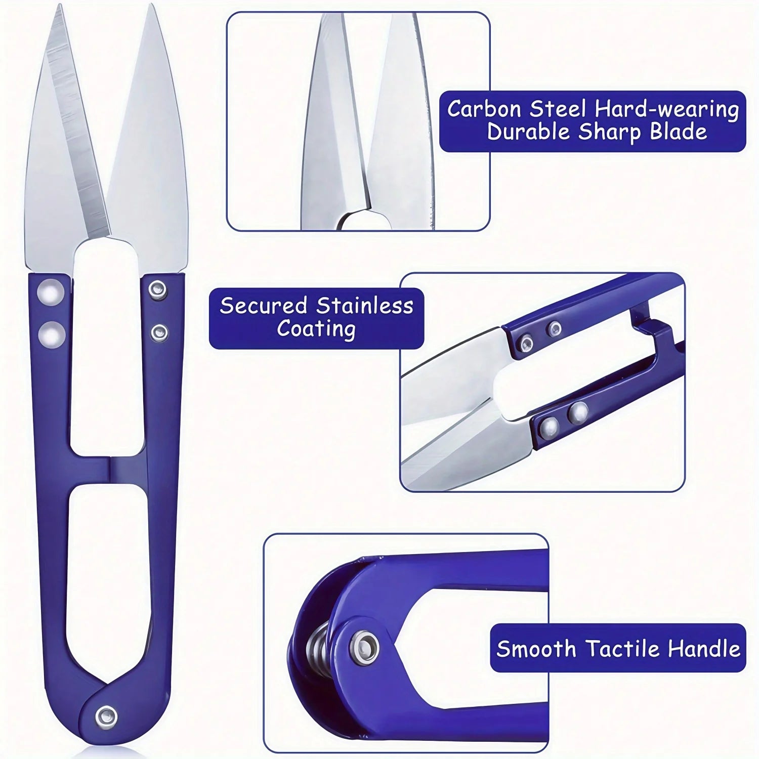 5 Pieces of Blue Sewing Tear Machine Kit, Including Thread Tear Machine, Suture Tear Machine, and Scissors for Removing Stitc