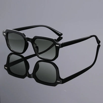 1Pc Men's Fashion Glasses New Trendy Square Frame Retro Rivet Y2K Music Festival Cool Street Style Decoration Suitable for Da