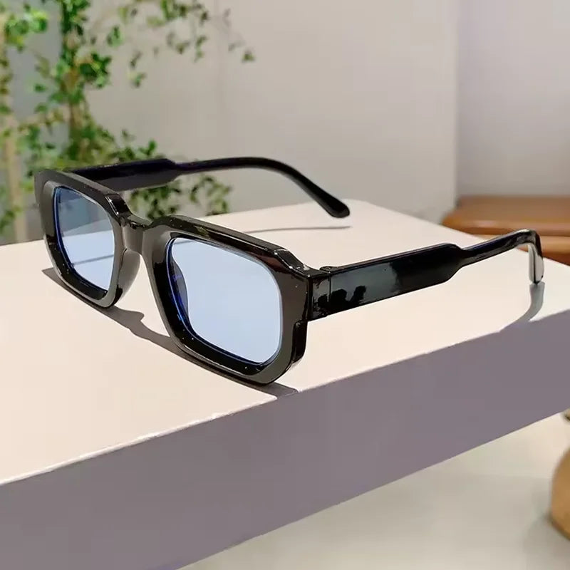 New Men Vintage Rectangle Frame Sunglasses Fashion Retro Sun Glasses Design Glasses UV400 Eyewear Women Goggles