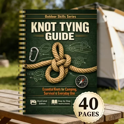 40 Page Step by Step Illustrated Outdoor Survival Knot Bible Complete Knot Guide for Camping Hiking Daily Home