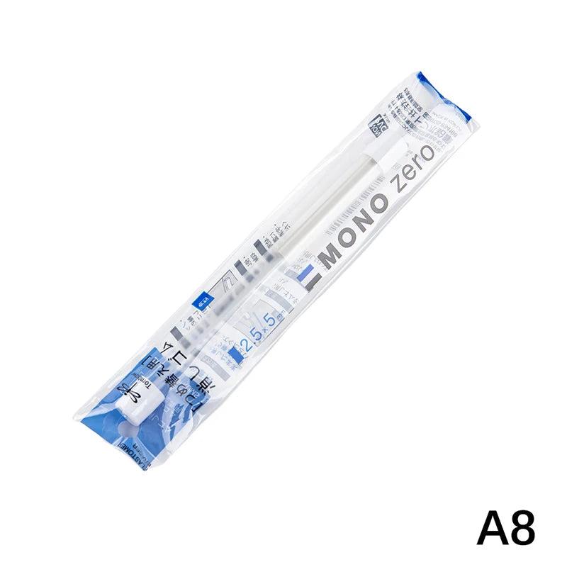Tombow MONO Zero Mechanical Eraser Refillable Pen Shape Sketching Painting High Gloss Rubber Press Type School Stationery - A