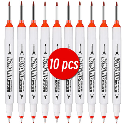 20mm Double-Tip Deep Hole Long Head Nib Markers For Metal Pen Waterproof Bathroom Woodworking Decoration Multi-Purpose