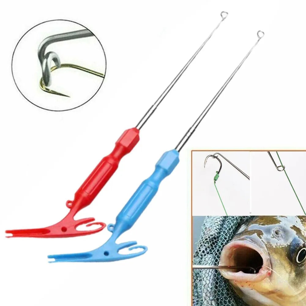 Fishing Hook Removal Tying Tools New 3 in 1 Security Extractor Tackle Disgorger Steel Fly Nail Knot Quick Knot Remover Tool