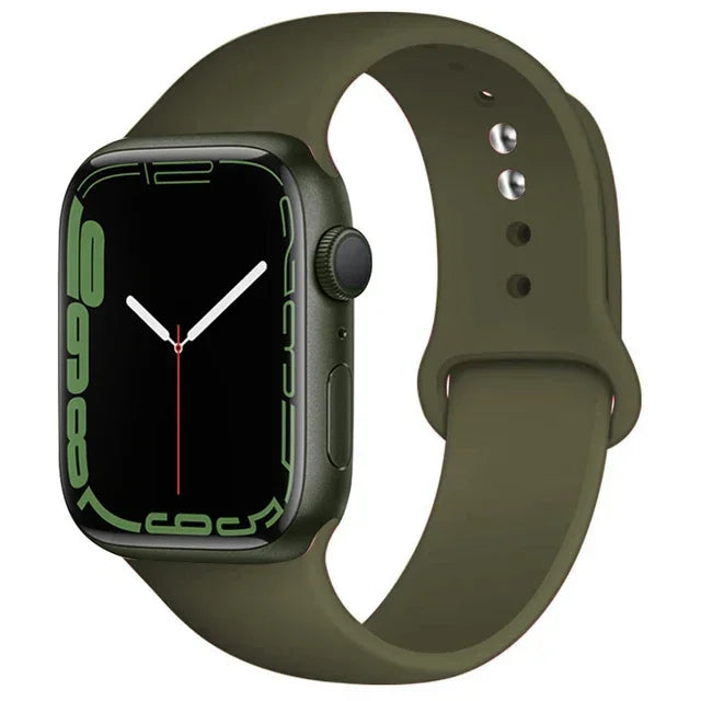 Silicone Band For Apple Watch strap 46mm 44mm 45mm 40mm 41mm 42-38mm 49mm sport bracelet iwatch series 11 10 9 8 7 6 5 SE Ult