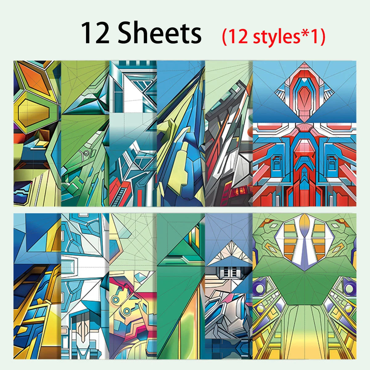 Paper Airplane Kits with 12 Classic Designs, Colorful Origami Paper, World Record Paper Planes, Airplane For School Students(