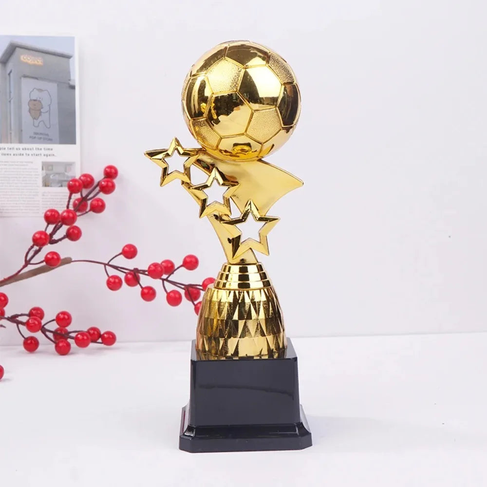 Plastic Golden Ball Awards Trophy Model Soccer Competition Winner Award Trophy Toy Craft Souvenirs Excellent Player Award Sma