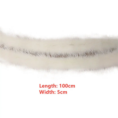 1PC 100cm in Length And 5cm in Width Faux Rabbit Fur Tape Trimming Ribbon Furry Fluffy Sewing DIY Craft Scarf Collar