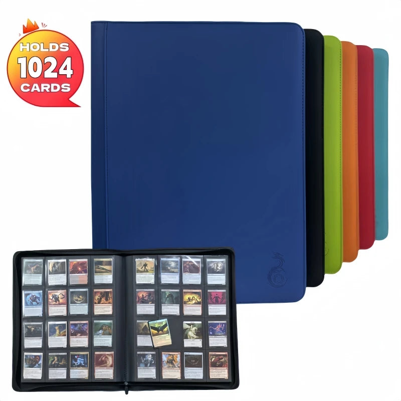 16-Pocket Card Binder (1024 Cards) – Black/ Industrial-Strength Storage for TCG & Sports Cards. Collector's Dream
