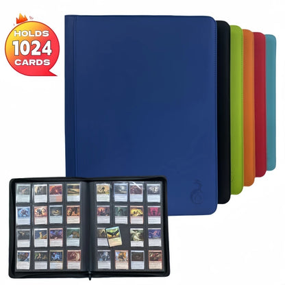 16-Pocket Card Binder (1024 Cards) – Black/ Industrial-Strength Storage for TCG & Sports Cards. Collector's Dream