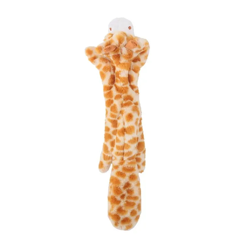 Funny Simulated Animal No Stuffing Dog Toy with Squeakers Durable Stuffingless Plush Squeaky Dog Chew Toy Crinkle Pet Squeak 