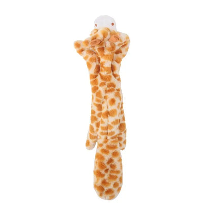 Funny Simulated Animal No Stuffing Dog Toy with Squeakers Durable Stuffingless Plush Squeaky Dog Chew Toy Crinkle Pet Squeak 