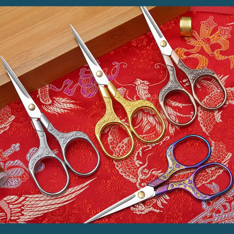 Sharp Durable Stainless Steel Antique Scissors Professional Fabric Embroidery Vintage Tailor Thread Scissor for Sewing Shears