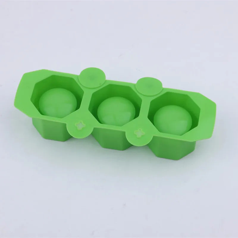 3 Holes Round Geometric Polygonal Concrete Silicone Flowerpot Mold Cactus Cement Pot DIY Clay Craft Bottle Mould Decoration -