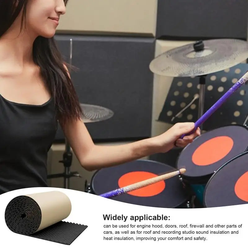 Sound Absorbing Panel Acoustic Sound Panels Dampening Pads Waterproof Sound Barrier Self Adhesive Sound Proof Padding Car Stu