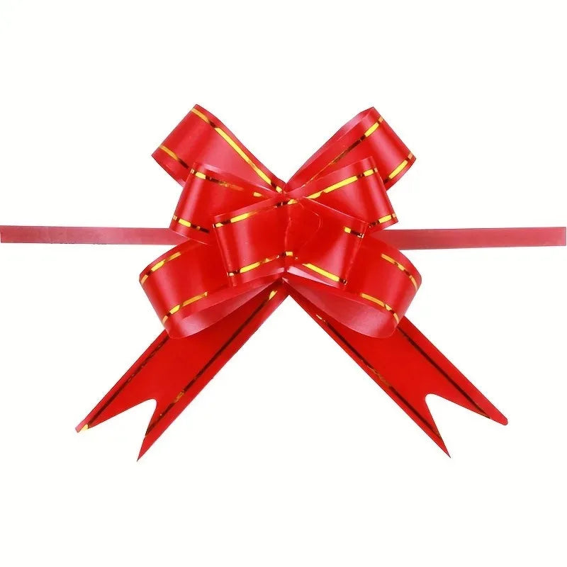 100pcs Party Wedding Christmas Tree Hanging Decorated Ribbon Bow Bag Gift Wrapping & Decorat Bow Knot Ribbon Butterfly Pull B