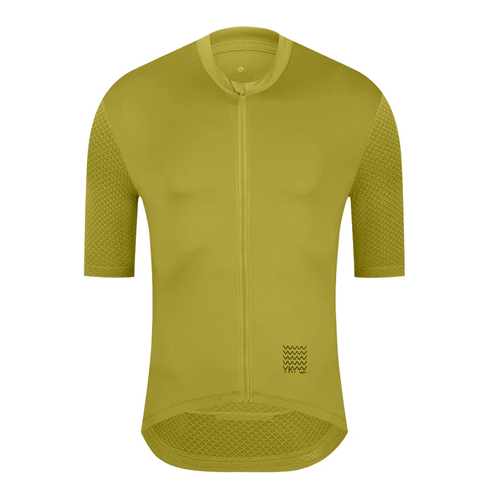 YKYWBIKE Summer Men’s Pro Cycling Jersey Breathable Mtb Shorts Sleeve Bicycle Clothing Pockets Mountain Cycling Road Bike