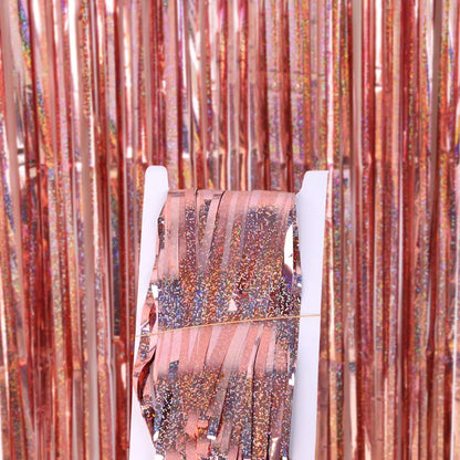 2/3M Party Background Wedding Decoration Foil Fringe Curtain Sequin Bachelorette Photo Backdrop Wall Curtain Birthday BabySho