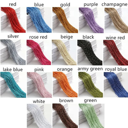 IPCS Tassel Window Curtains Shining Screen Panel Hanging Beaded Curtains Glitter String Curtain Door Fly Screen Party Decorat