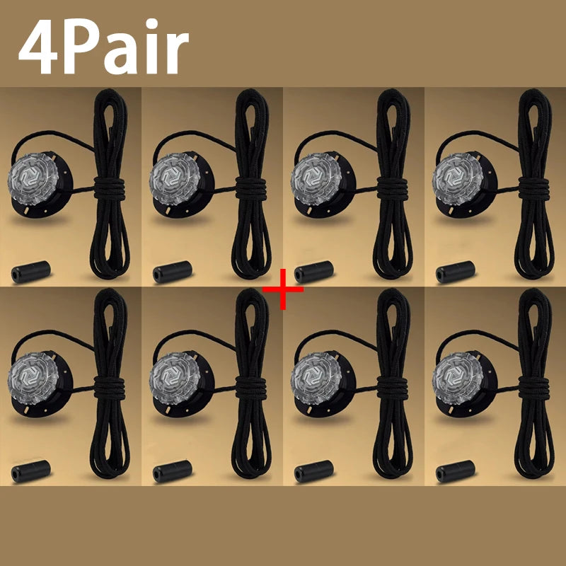 Fashion Swivel Buckle Laces Automatic Shoelace Without ties Kids Adult Sneakers No Tie Shoe laces Shoe accessories 1Pair/2Pai
