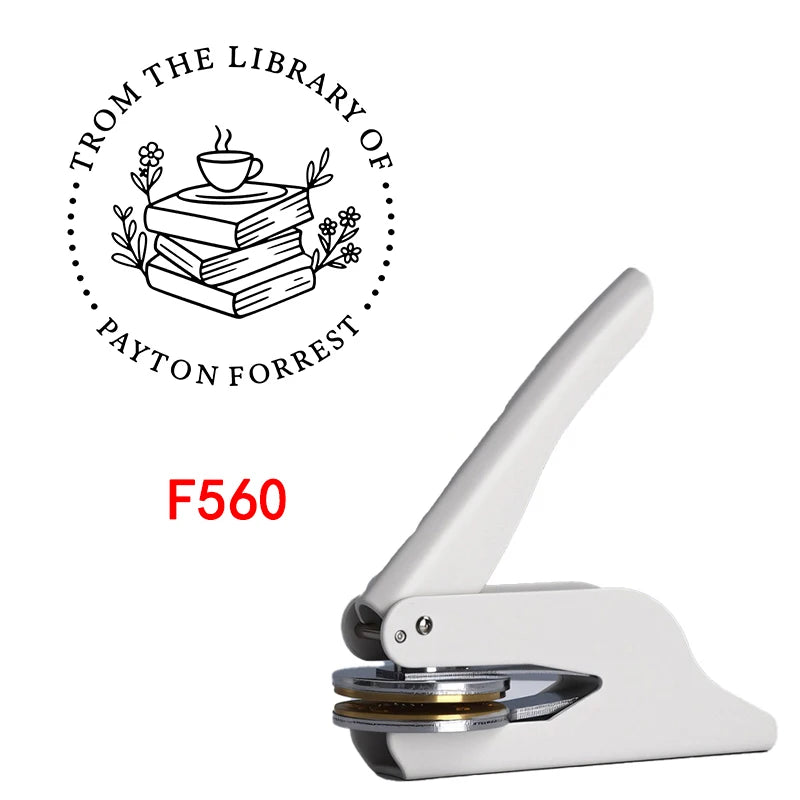 Custom Embosser Stamp,From the Library Embosser,Personalized Book Embosser Stamps,Custom Logo,Magic School,Gift for Book Love