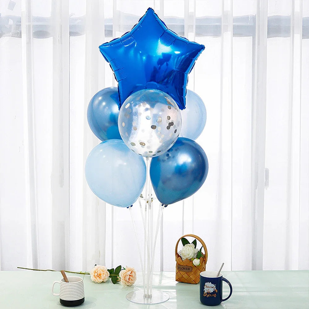 Runto 1set Birthday Balloon Stand Kit, Balloon Stand With Base And Pole For Wedding Birthday Party Decoration
