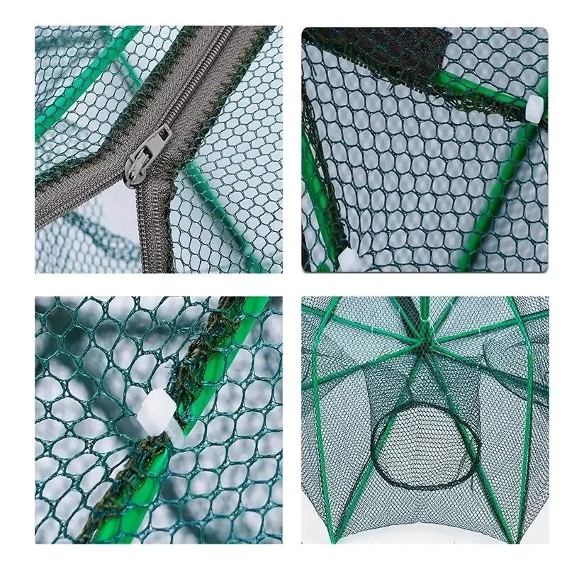 Mesh For Fishing Net/Tackle/Cage Folding Crayfish Catcher Casting/Fish Network Crab/Crayfish/Shrimp/Smelt/Eels Traps Fishing