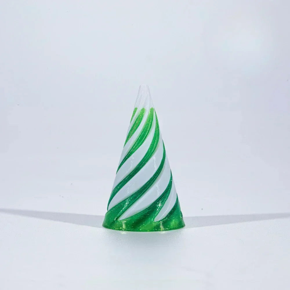 3D Printed Spiral Cone Pyramid Passthrough Sculpture Pass Through Pyramid Toy Mini Vortex Thread Illusion Cone Spiral Ornamen