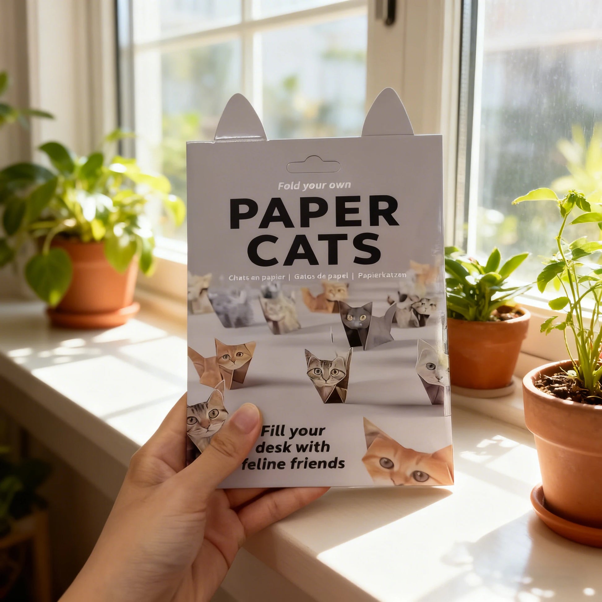 Creative DIY Paper Cats 50 Sheets DIY Origami Paper Handmade DIY Paper Cat Dog Dinosaur Fun Art Craft Folding Animal Folding 