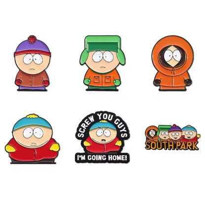 Cartoon Animated Character Enamel Pins - Set