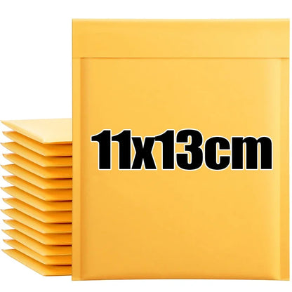 50/10x Kraft Paper Bubble Mailers Envelopes Bags Bubble Mailing Bags Home Yellow Self Seal Waterproof Cushion Envelopes Pouch