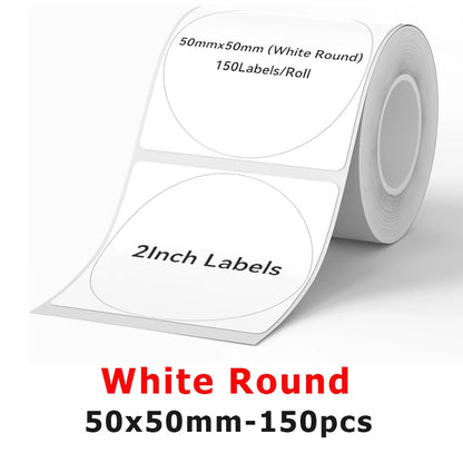 Munbyn/Nelko Holographic Laser Label Sticker Matte Silver Thermal Paper for M110 M220 M200 E210 P50 PM220 DETONG P1 WP9520 Ma
