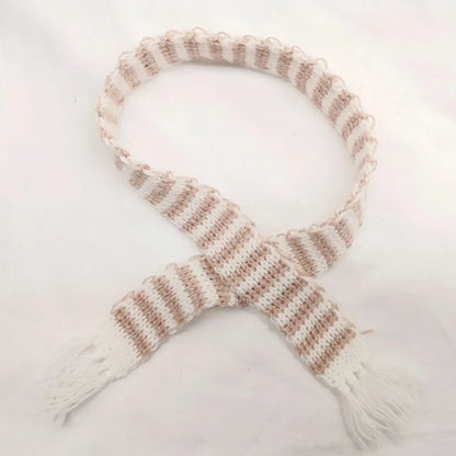 DIY Doll Clothes Casual Wear Scarf 20cm Cotton Doll Knitted Scarf Doll Multi-colors Little Bear Scarves Dolls Accessories - D