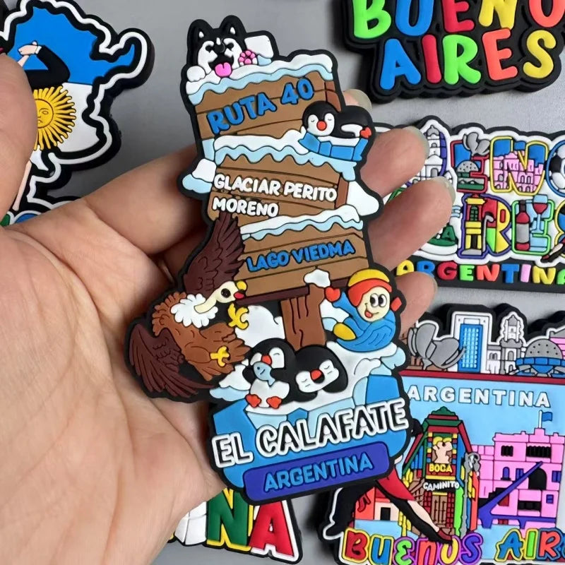 Argentine Travel Souvenirs PVC Fridge Magnets Tourist Souvenir Fridge Decorations Gifts
