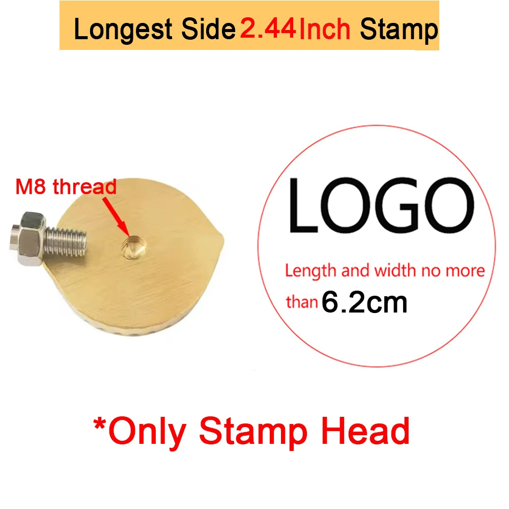 Customize Branding Iron Stamp Leather Stamp LOGO Personalized Heating Brass Embosser Seal Wood Cake Hamburger Craft Handmade 