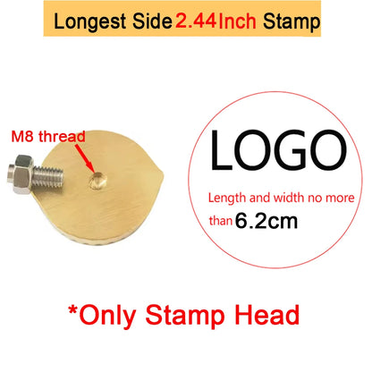Customize Branding Iron Stamp Leather Stamp LOGO Personalized Heating Brass Embosser Seal Wood Cake Hamburger Craft Handmade 