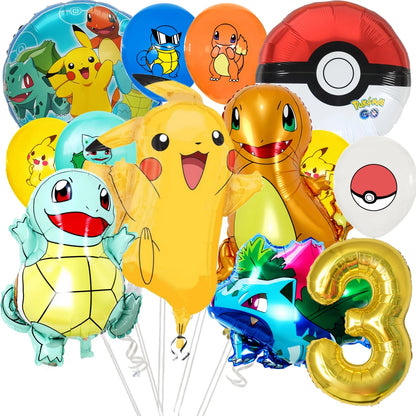 Decoration Pokemon Birthday Party Hats Pikachu Disposable Tableware Tablecloth Cup Plate Napkin Baby Shower Party Favors Poke