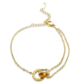 Stainless Steel Heart-shaped Ladies Elegant Bracelet For Women Crystal Bangle - F11
