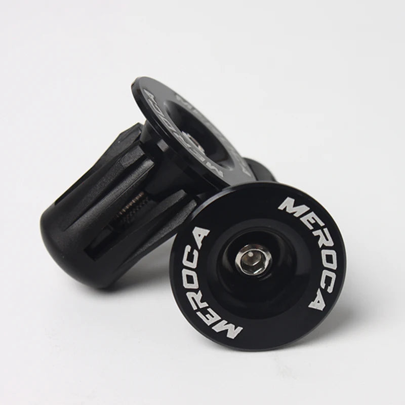Bicycle Bar End Plug Road Mountain Bike Handlebar End Cap Aluminum Bicycle Handle Bar End Cap MTB Handlebar Plugs - Black