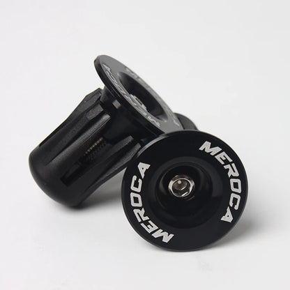 Bicycle Bar End Plug Road Mountain Bike Handlebar End Cap Aluminum Bicycle Handle Bar End Cap MTB Handlebar Plugs - Black