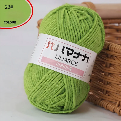 DIY Baby Milk Sweet Soft Cotton Knitting Wool Yarn Thick Fiber Velvet Yarn Hand Knitting Wool Crochet Yarn for DIY Sweater