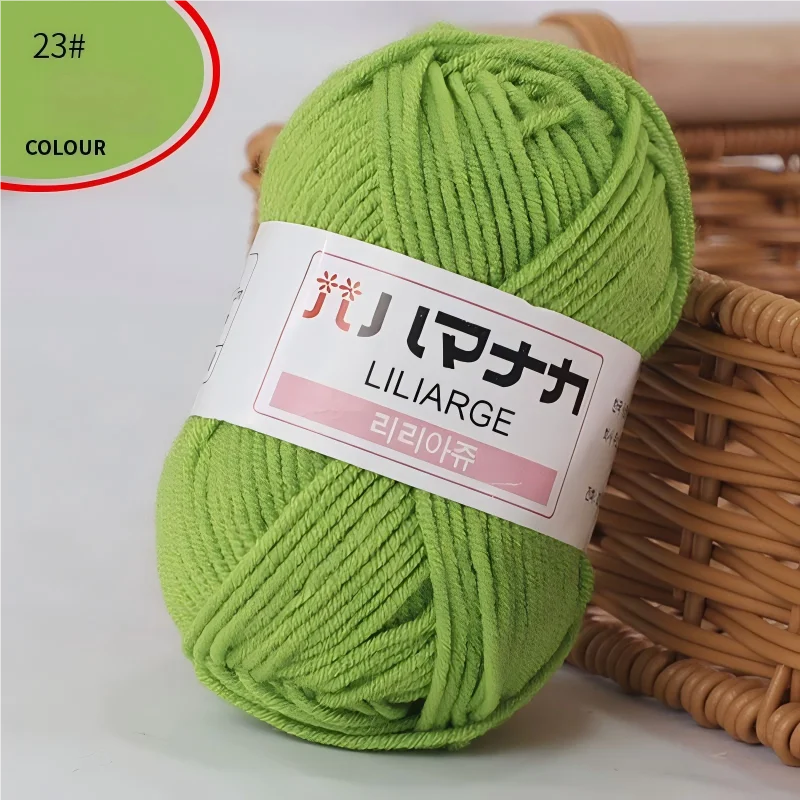 DIY Baby Milk Sweet Soft Cotton Knitting Wool Yarn Thick Fiber Velvet Yarn Hand Knitting Wool Crochet Yarn for DIY Sweater - 