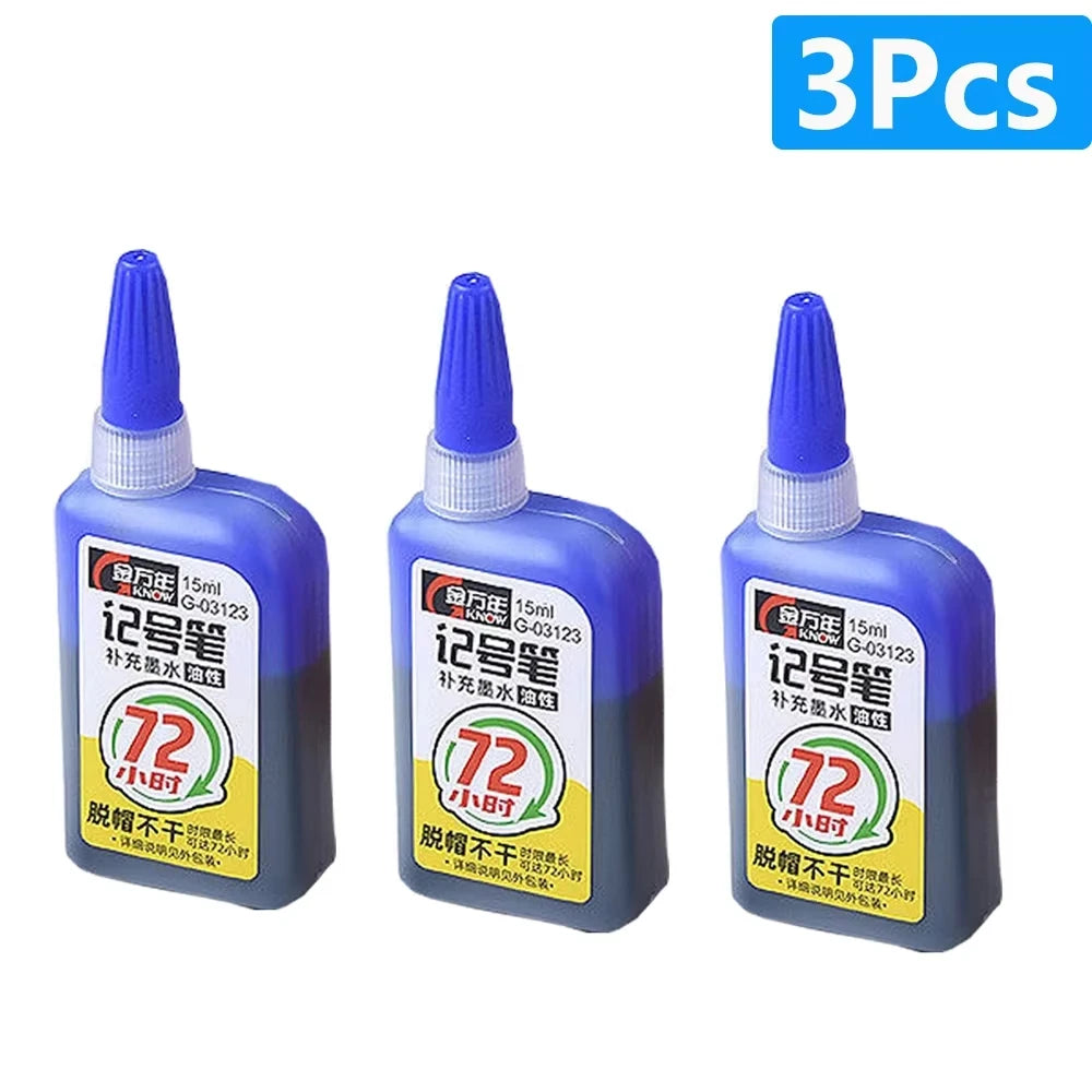 1-6Pcs 45mm Waterproof Long Head Nib Deep Hole Markers Pen Tile Carpenter Pen Multi-purpose for Woodworking Black/Blue/Red In