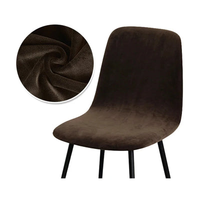 Higher Quality Velvet Chair Cover 1/2/4/6 pcs Stretchable Chair Cover For Dining Room 2 Type of Fabrics Chair Slipcover For H