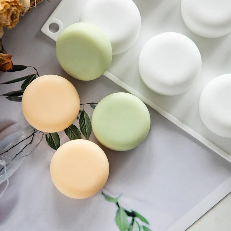 15 Cavity Round Soap Mold Silicone Molds for Soap Making 3D Handmade Soap Forms Soap Silicon Molds